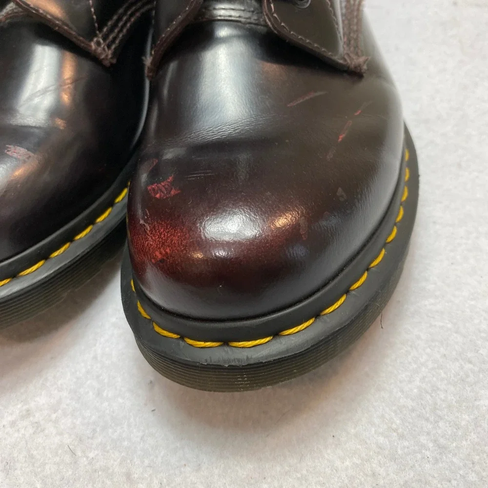 Dr. Martens 1460 Boots Mens 10 Cherry Red Arcadia Leather 8-Eye Lace Up